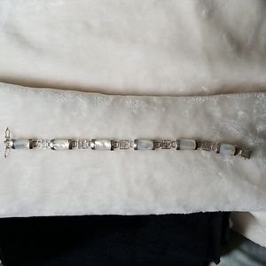 Mother of pearl/sterling bracelet